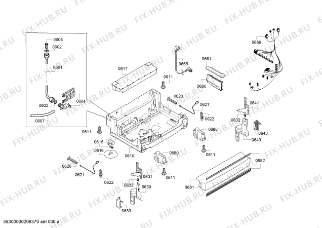 Схема №6 3VS304IP Dosificador todo in 1 с изображением Панель управления для посудомойки Bosch 00741976
