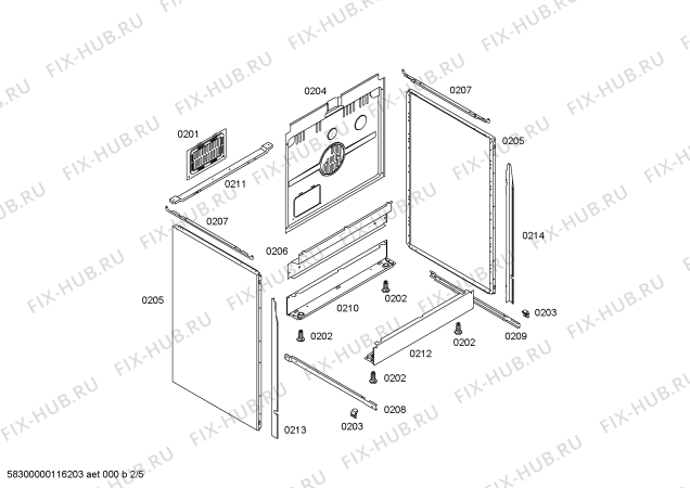Схема №4 P1HCB58562 с изображением Ручка двери для плиты (духовки) Bosch 00448910