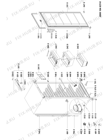 Схема №1 ACO 057 с изображением Сенсорная панель для холодильной камеры Whirlpool 481010369782