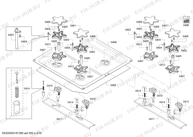 Схема №15 PRD48NCSGC с изображением Толкатель для плиты (духовки) Bosch 00707353