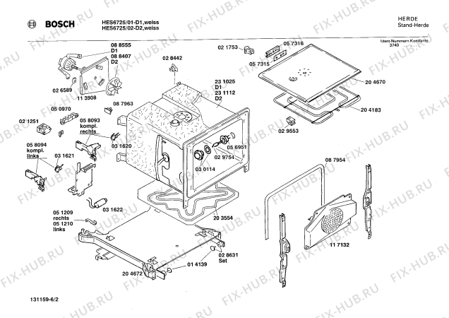 Схема №6 HES6726NL с изображением Переключатель для духового шкафа Bosch 00031645