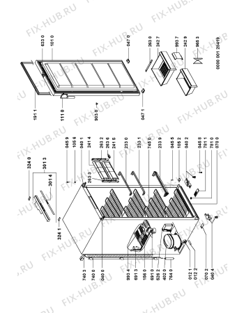 Схема №1 ARC 7070/SI с изображением Компрессор для холодильника Whirlpool 481236038873