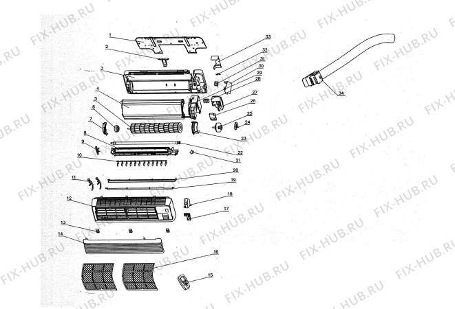 Схема №1 QC 136 AU INU с изображением Другое для сплит-системы DELONGHI GR24212013