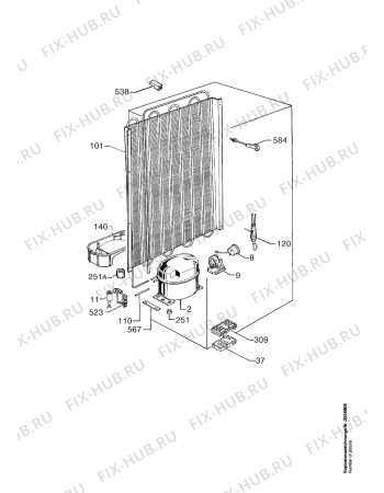 Взрыв-схема холодильника Aeg S2573-4KA - Схема узла Refrigerator electrical equipment