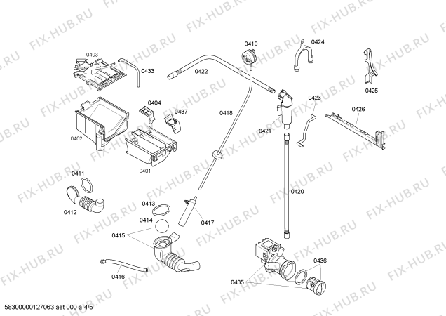 Взрыв-схема стиральной машины Bosch WAE24440CH Bosch Maxx 7 - Схема узла 04