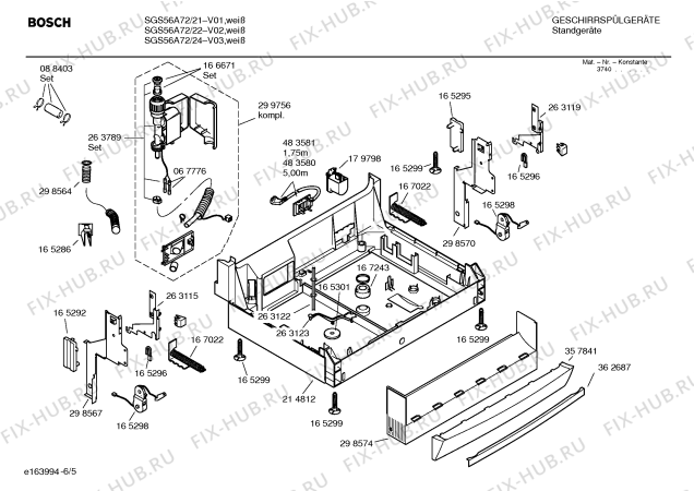 Схема №6 SGS69A12 с изображением Краткая инструкция для посудомойки Siemens 00583100