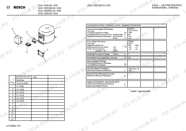 Схема №2 GUL1205NE с изображением Инструкция по эксплуатации для холодильной камеры Bosch 00526328
