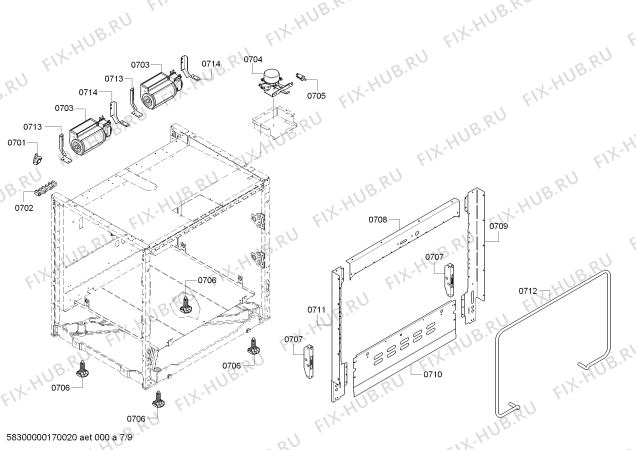 Схема №6 PRD304GHC Thermador с изображением Крепежный набор для плиты (духовки) Bosch 00746995