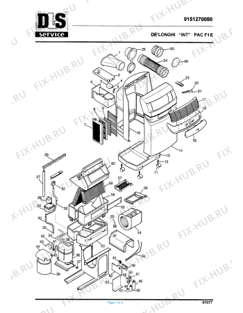 Схема №1 PACF 1E с изображением Крышечка для кондиционера DELONGHI 593362