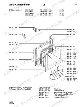 Взрыв-схема плиты (духовки) Aeg COMP. 5750E-B3D - Схема узла Section2