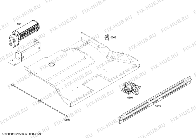 Схема №8 PODM301J с изображением Ручка для плиты (духовки) Bosch 00608266