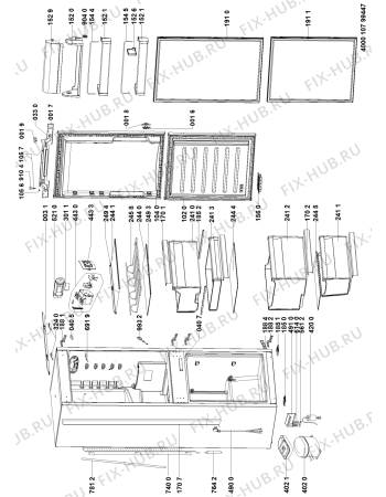 Схема №1 KD62194B/A01 с изображением Дверца для холодильника Whirlpool 481010810590