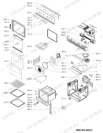 Схема №1 ELZ 7260 IN с изображением Панель для электропечи Whirlpool 481245249964