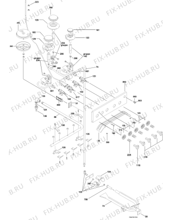 Взрыв-схема плиты (духовки) Zanussi ZX5531GL - Схема узла Section 4