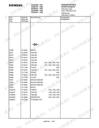 Схема №16 FS337M4 с изображением Инструкция по эксплуатации для телевизора Siemens 00531300
