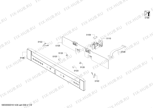 Схема №3 C57M70S0GB с изображением Модуль управления для плиты (духовки) Bosch 00687937