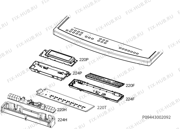 Схема №2 EKC6761AOX с изображением Держатель для электропечи Aeg 5618204001