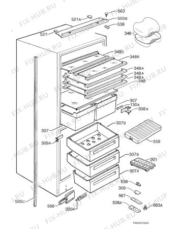 Схема №1 SC81840-4I с изображением Сосуд для холодильной камеры Aeg 2275045751