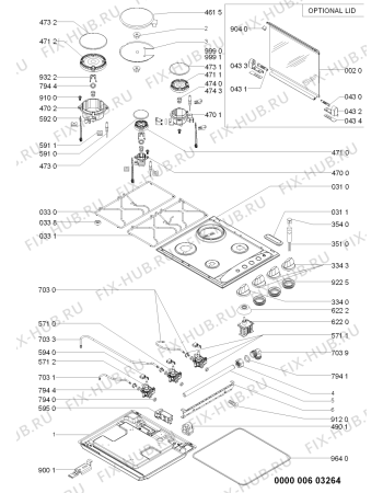 Схема №1 AKM261 IX с изображением Втулка для электропечи Whirlpool 481060118681