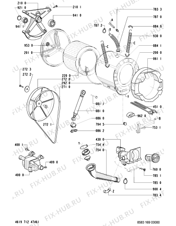 Схема №2 WA 7560-D с изображением Обшивка для стиралки Whirlpool 481245210162