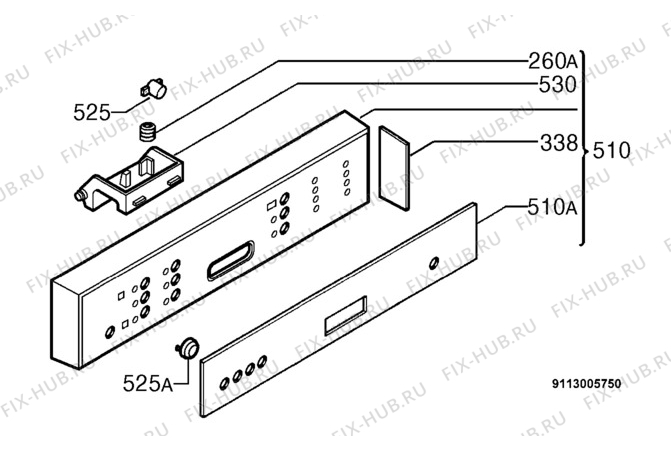 Схема №1 FAV86450ID с изображением Панель для посудомойки Aeg 1525341200