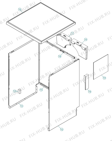 Взрыв-схема посудомоечной машины Asko D5122 FS IL   -White FS Soft (339245, DW70.1) - Схема узла 07