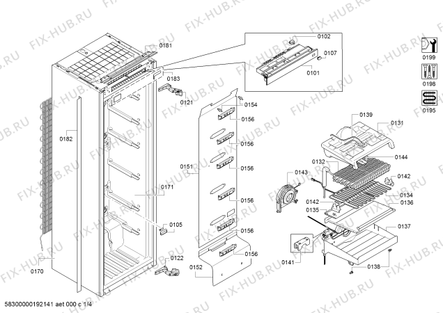 Схема №3 GI1213D40 с изображением Контейнер для холодильной камеры Bosch 11013702