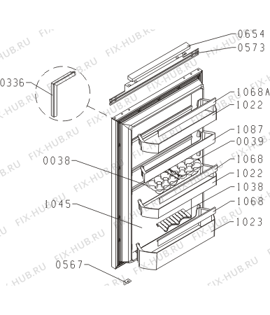 Схема №1 RBI5093AW (435881, HTI1428) с изображением Дверца для холодильника Gorenje 331456