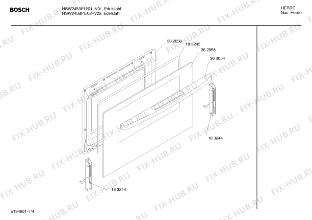 Схема №6 HSW245BPL Bosch с изображением Ручка конфорки для плиты (духовки) Bosch 00183225