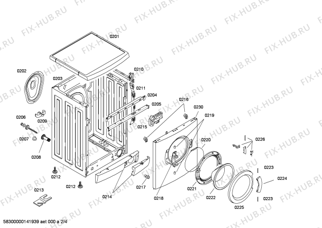 Схема №4 WAE16262GR с изображением Панель управления для стиралки Bosch 00676337