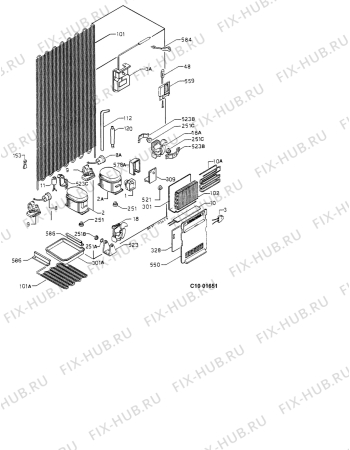 Взрыв-схема холодильника Juno JVZ9491 - Схема узла Functional parts