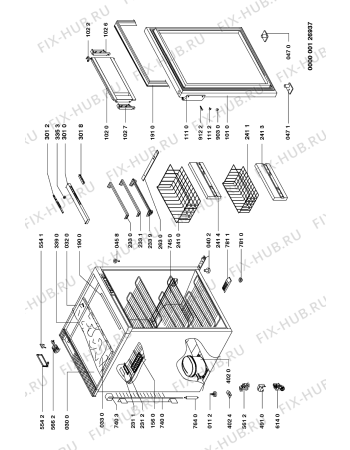 Схема №1 CA 7130 с изображением Элемент корпуса для холодильника Whirlpool 481244269325