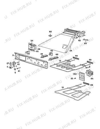 Взрыв-схема плиты (духовки) Electrolux EOB747/1 - Схема узла Electrical equipment