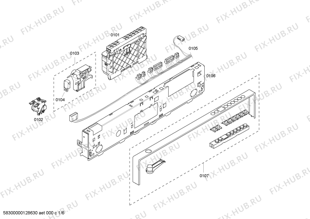 Схема №4 SHX98M05UC с изображением Винт для электропосудомоечной машины Bosch 00427359