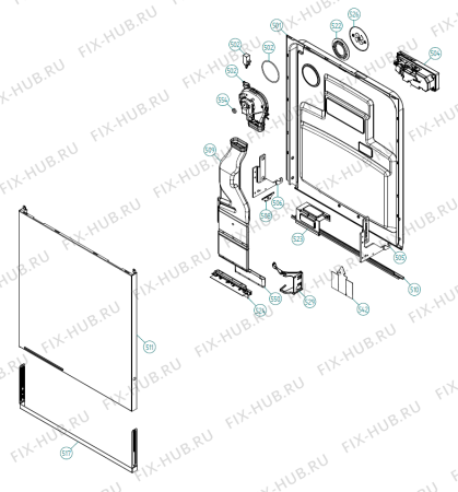 Взрыв-схема посудомоечной машины Gorenje VA9611PT XXL NL   -VA9611PTUU-A01 (900001385, DW70.3) - Схема узла 05