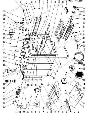 Схема №5 BL22VEF9 (F003367) с изображением Обшивка для плиты (духовки) Indesit C00020309