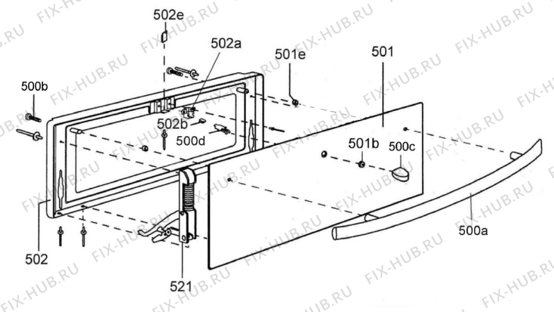 Взрыв-схема вытяжки Gorenje 611 S A511E64A FI   -White FS 60 (900000629, A511E64A) - Схема узла 05