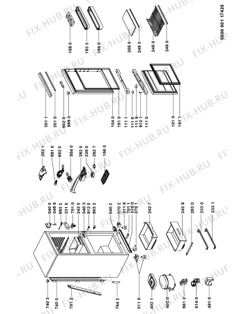 Схема №1 ART 285/G с изображением Накопитель для холодильной камеры Whirlpool 481228048616