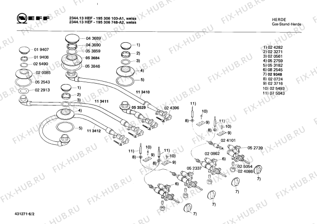 Схема №6 195306748 A-2344.13HEF с изображением Переключатель для плиты (духовки) Bosch 00029152