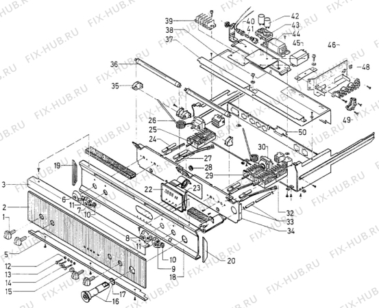 Взрыв-схема микроволновой печи Unknown ZM21.10W - Схема узла H20 Panel  C