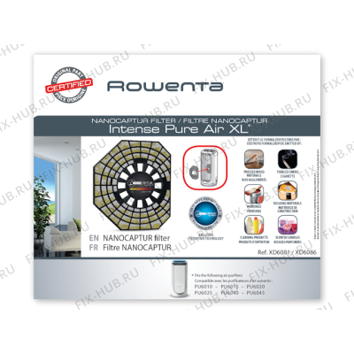 Микрофильтр для электроувлажнителя воздуха Rowenta XD6086U0 в гипермаркете Fix-Hub