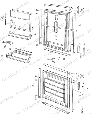 Взрыв-схема холодильника Electrolux ER4106B - Схема узла Section 3