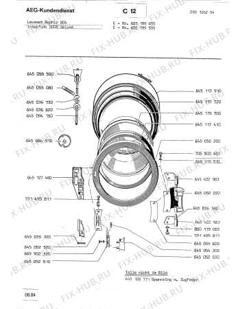Схема №1 RONDOMAT 83 с изображением Запчасть для электропосудомоечной машины Aeg 8996451177209