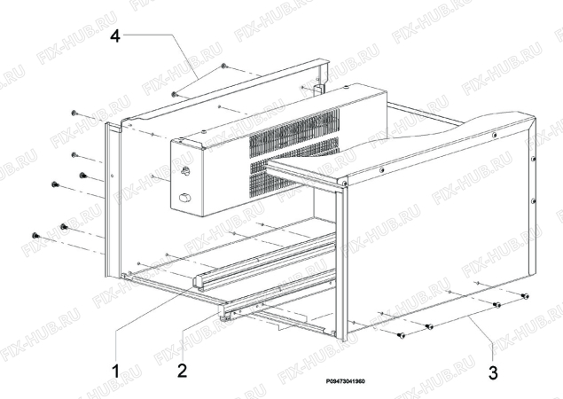 Взрыв-схема микроволновой печи Electrolux EED29600X - Схема узла Section 3