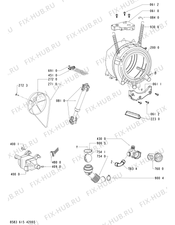 Схема №2 WAK 7518 S с изображением Модуль (плата) для стиралки Whirlpool 480111101036