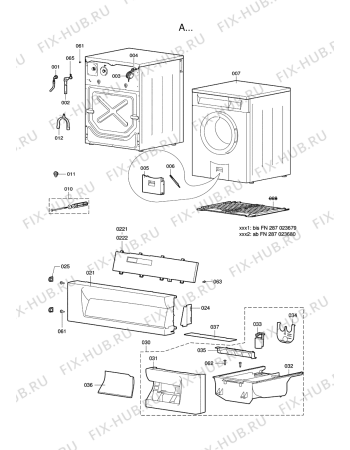 Схема №4 WA 5080 LI с изображением Обшивка для стиралки Whirlpool 480111105235