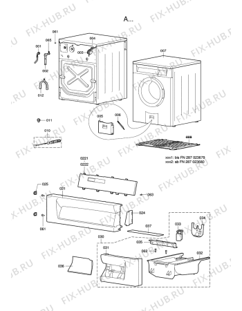 Схема №4 WA 5081 /1 LI с изображением Крестовина для стиральной машины Whirlpool 480111105252