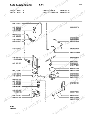 Схема №1 FAV6160-W  ML с изображением Ионизатор воды (декальцификатор) для посудомоечной машины Aeg 8996464034611