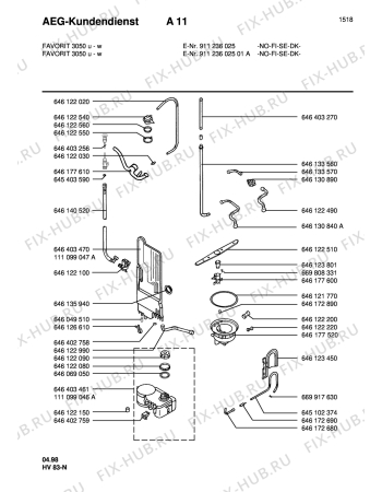 Схема №1 MATURA SILENTIC9080I с изображением Шланг (трубка) Aeg 8996451023742