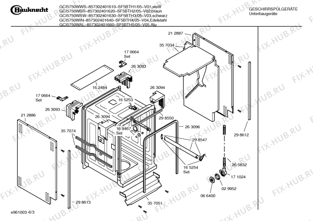Схема №6 SF5BTH4 GCI5750WIN с изображением Переключатель для посудомоечной машины Bosch 00183538